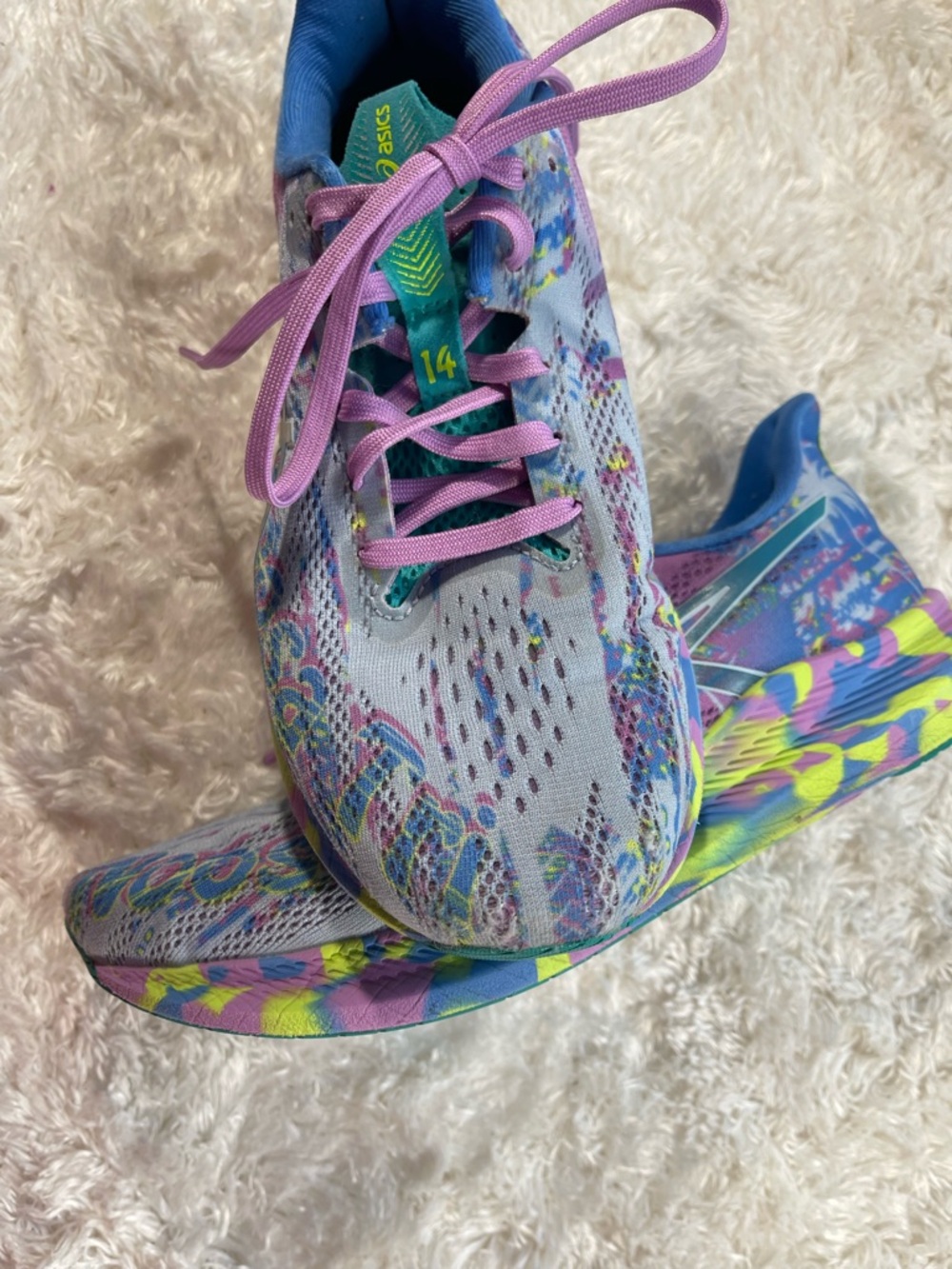 ASICS Multicolor Running Shoes with Pink Laces - Picture 7 of 12